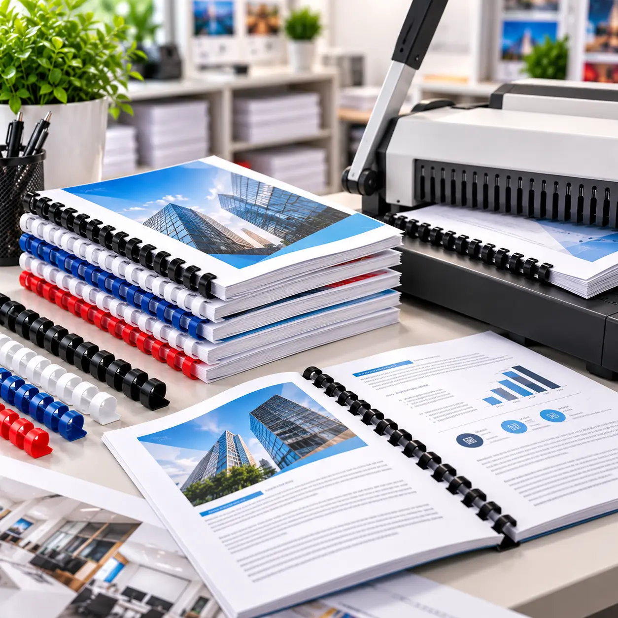 Брошюровка на пластиковую пружину